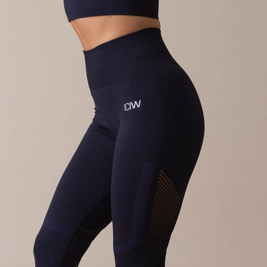 ICIW Seamless High Waist Tights - Navy Melange