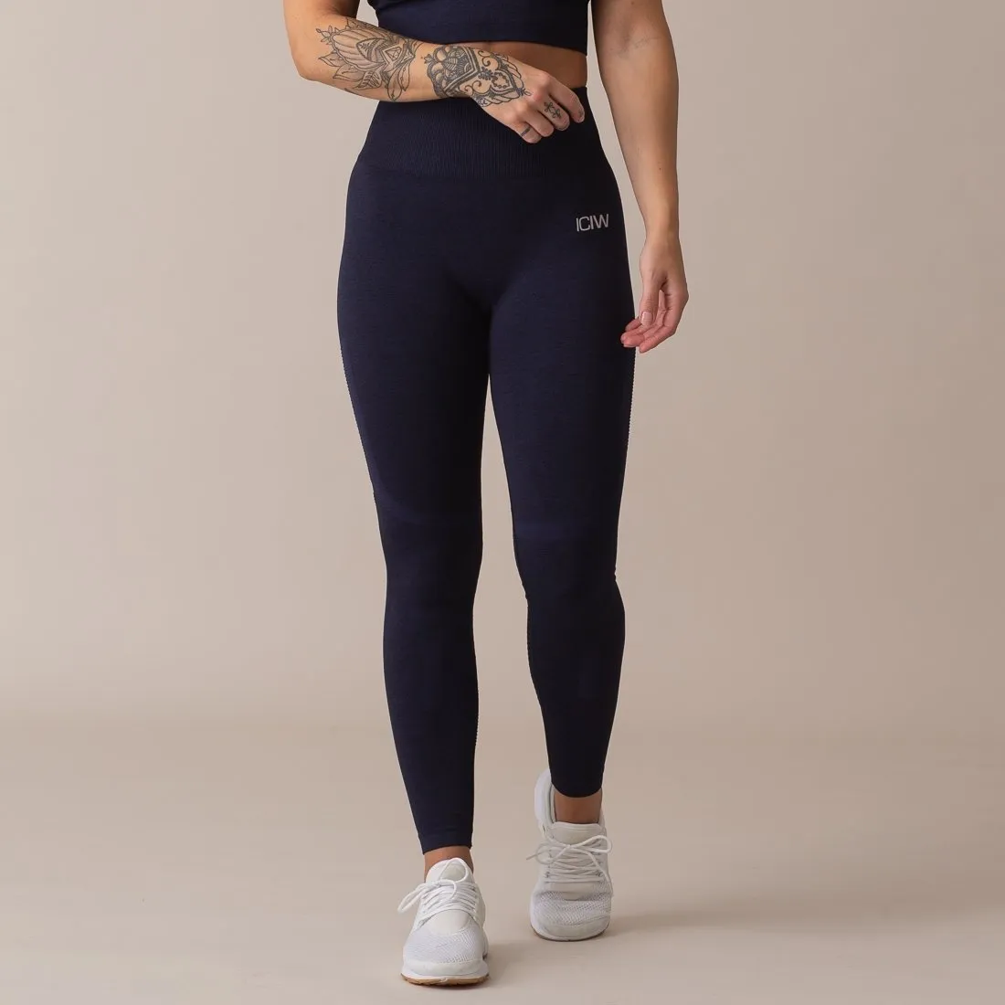 ICIW Seamless High Waist Tights - Navy Melange