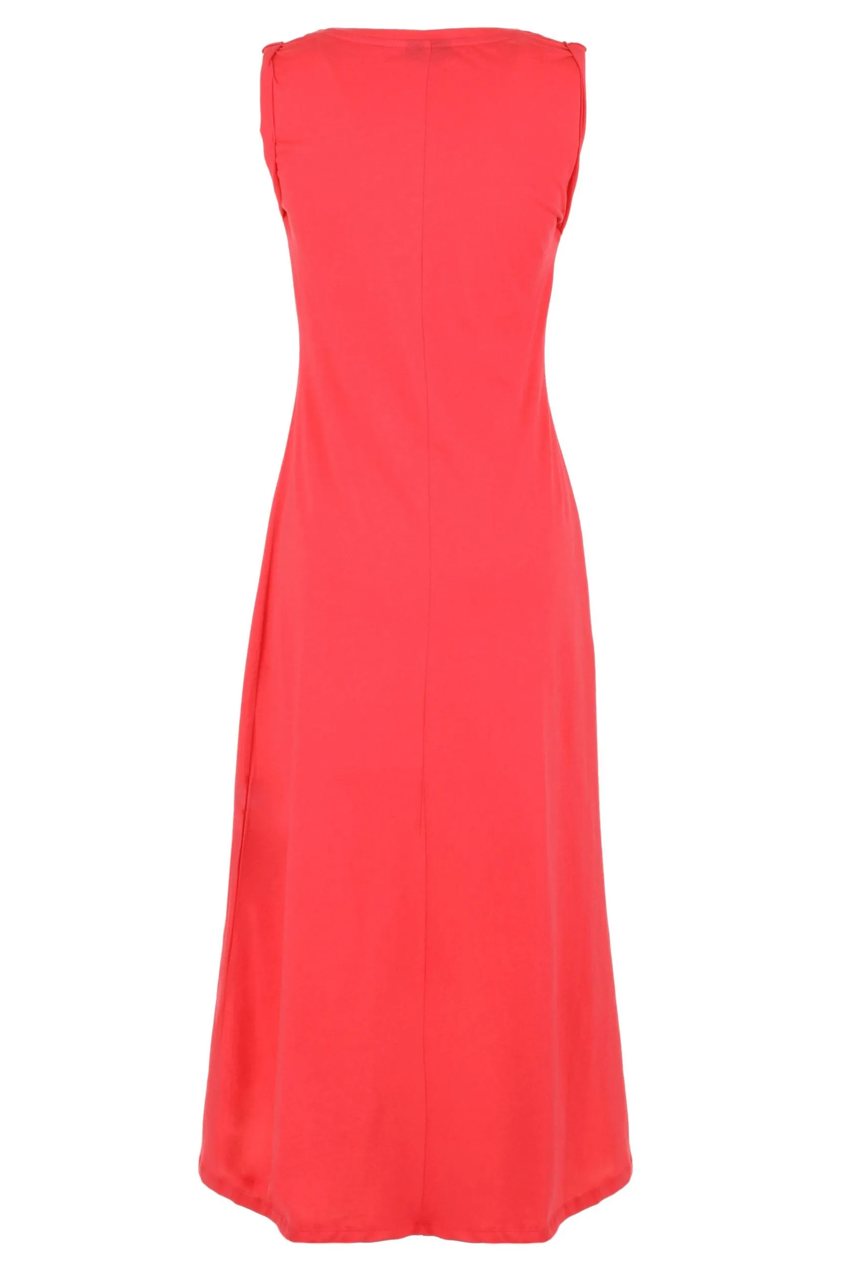 Imperfect Elegant Pink Cotton Dress with Logo Accent