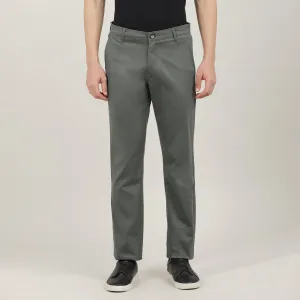 Lake Green-Cotton Trousers-Slim Tapered Fit