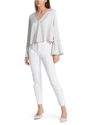 Marc Cain SILEA 5 Pocket Trousers In White WP 81.78 W01 COL 100