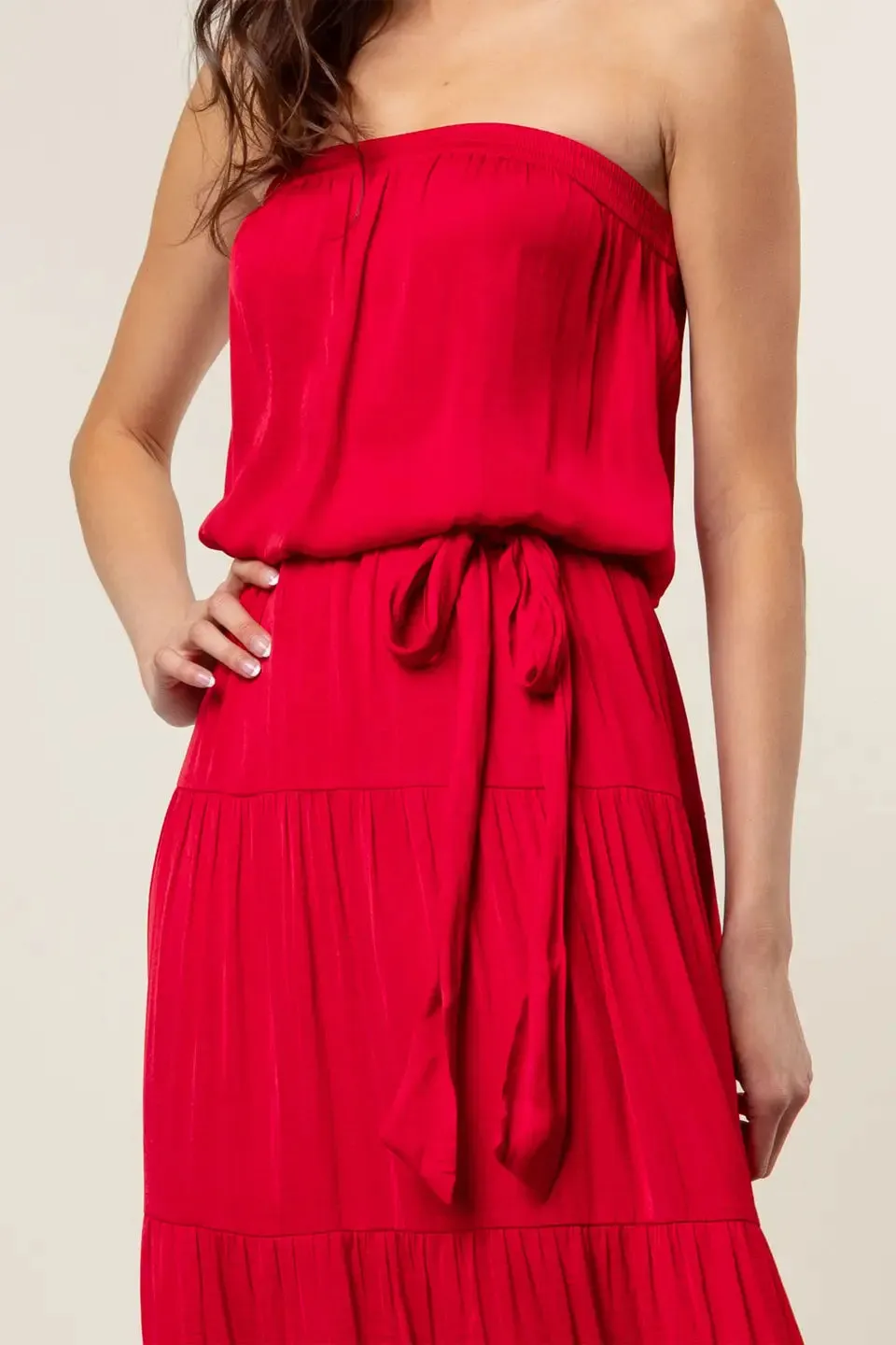 Maxi Tiered Tube Dress with Elasticized Waist