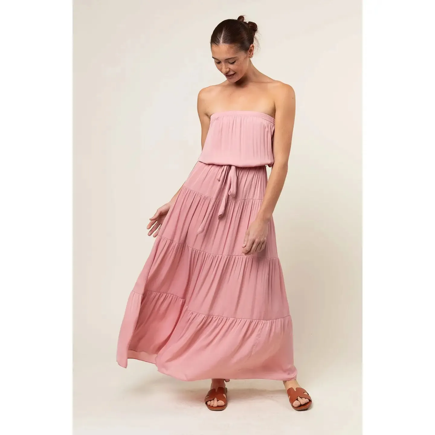 Maxi Tiered Tube Dress with Elasticized Waist