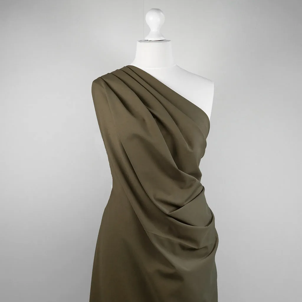 Milan - Camouflage Green, Viscose Rich Ponte de Roma Fabric - 1.2m Remnant