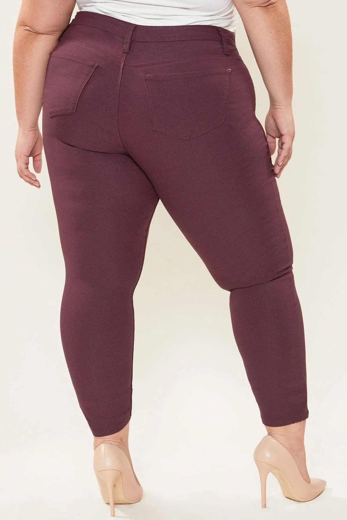 Missy Plus Size Hyperstretch Skinny Jean: DARK BERRY