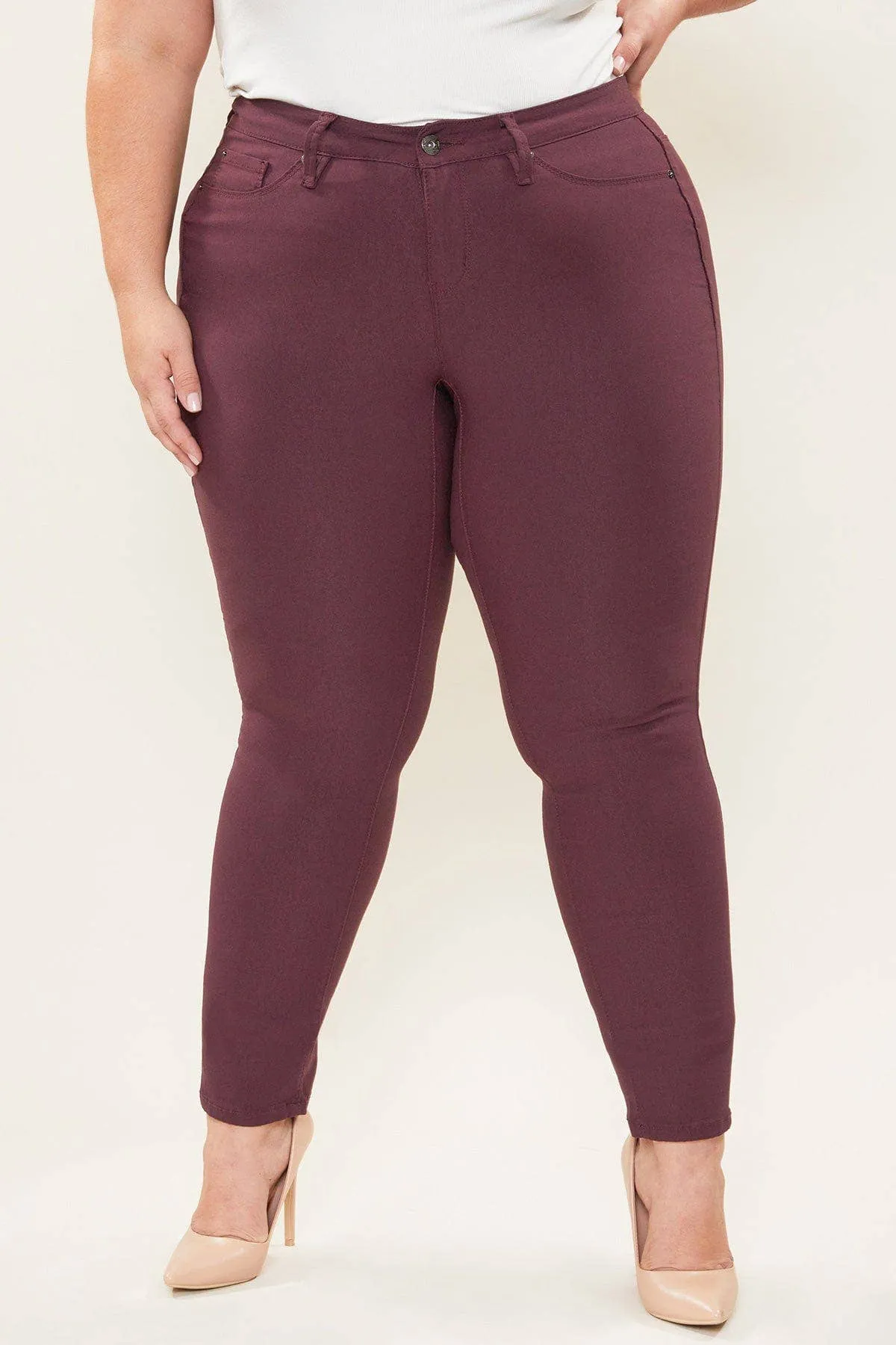 Missy Plus Size Hyperstretch Skinny Jean: DARK BERRY