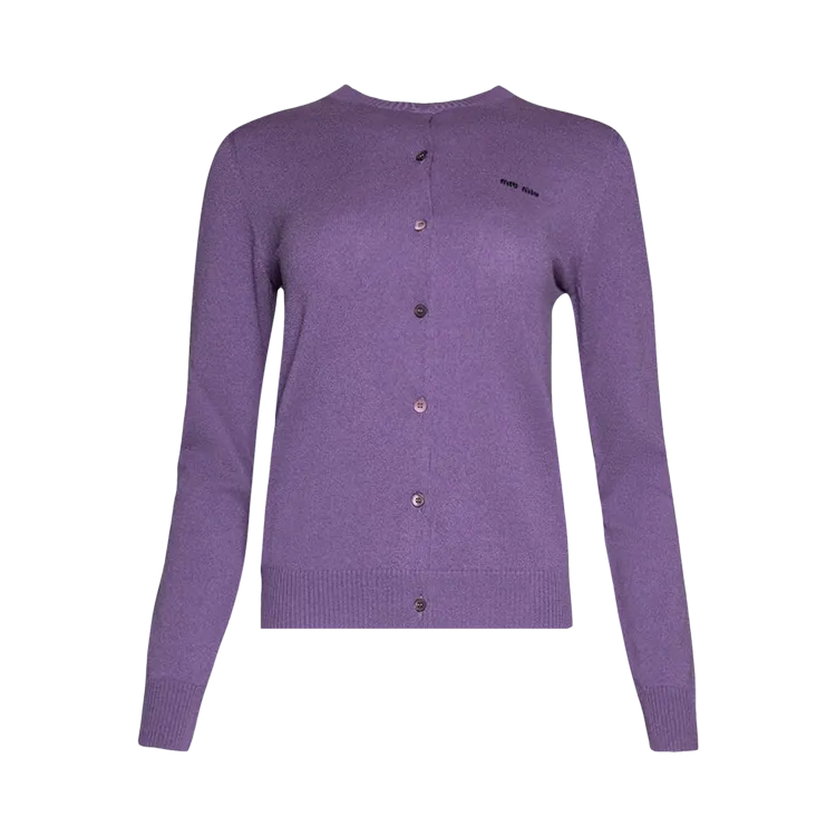 Miu Miu Cashmere 'Malva' cardigan, purple