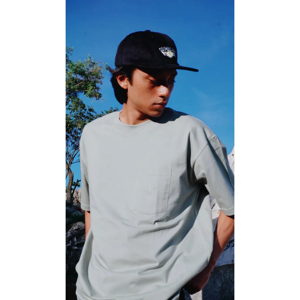 Moskav Round Logo Sage Pocket Tee
