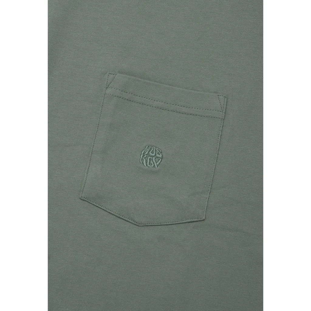Moskav Round Logo Sage Pocket Tee