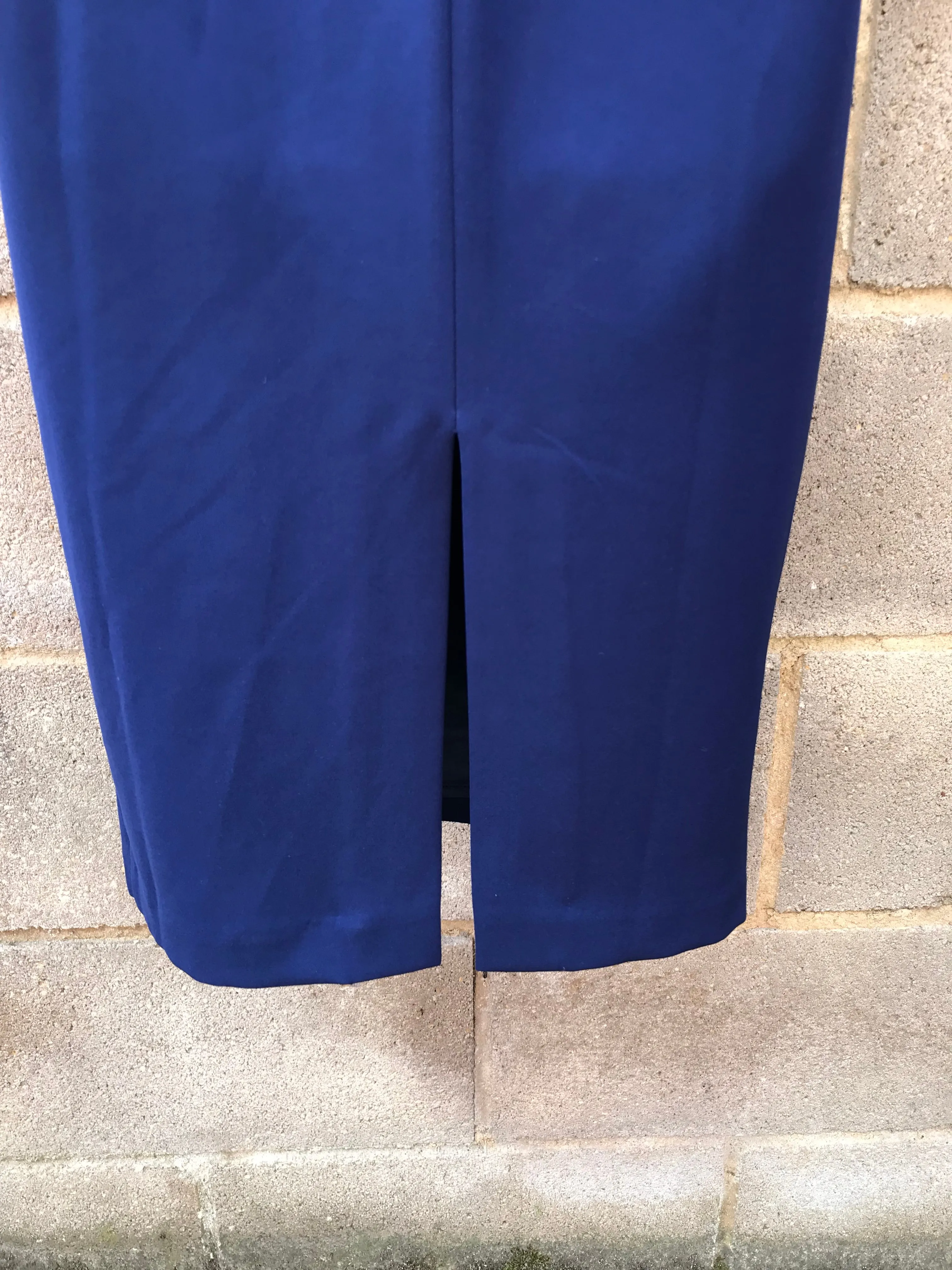 Navy Blue Size 8 Fully Linned MIDI Dress by Bardot