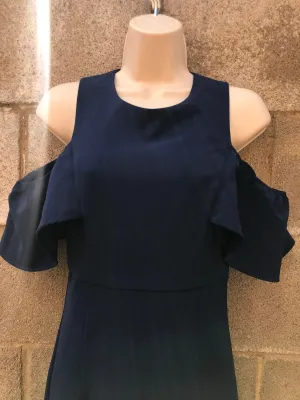 Navy Blue Size 8 Fully Linned MIDI Dress by Bardot