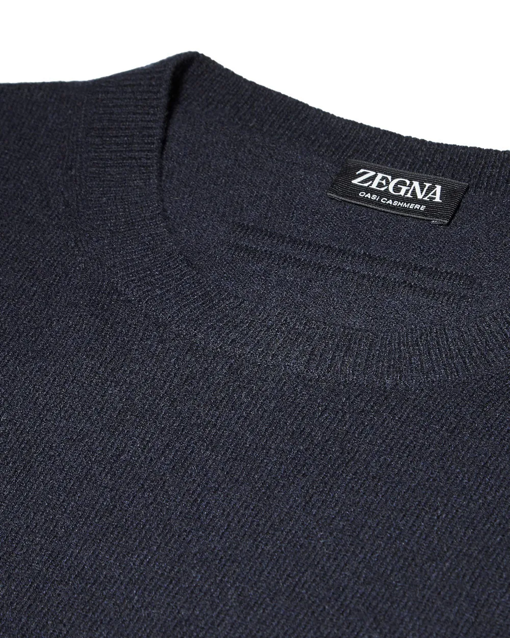 Navy Oasi Cashmere Crewneck Sweater