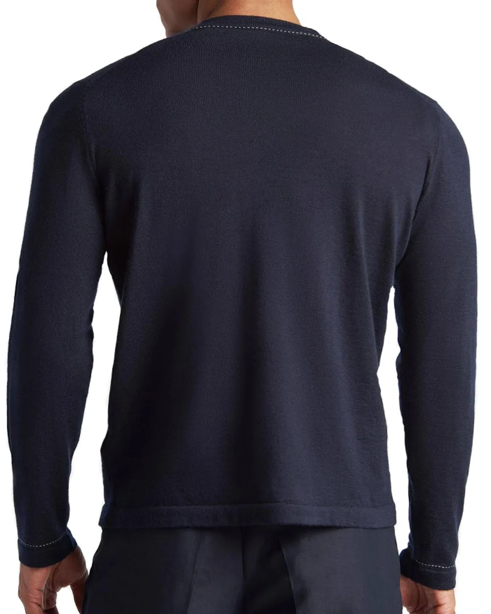 Navy V-Neck Knit