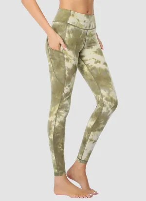 Newborn High Waist Yoga Leggings Full Length — Tie Dye