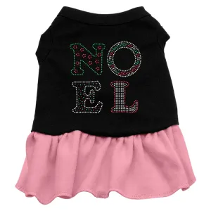 Noel Rhinestone Dress Black With Pink Xs