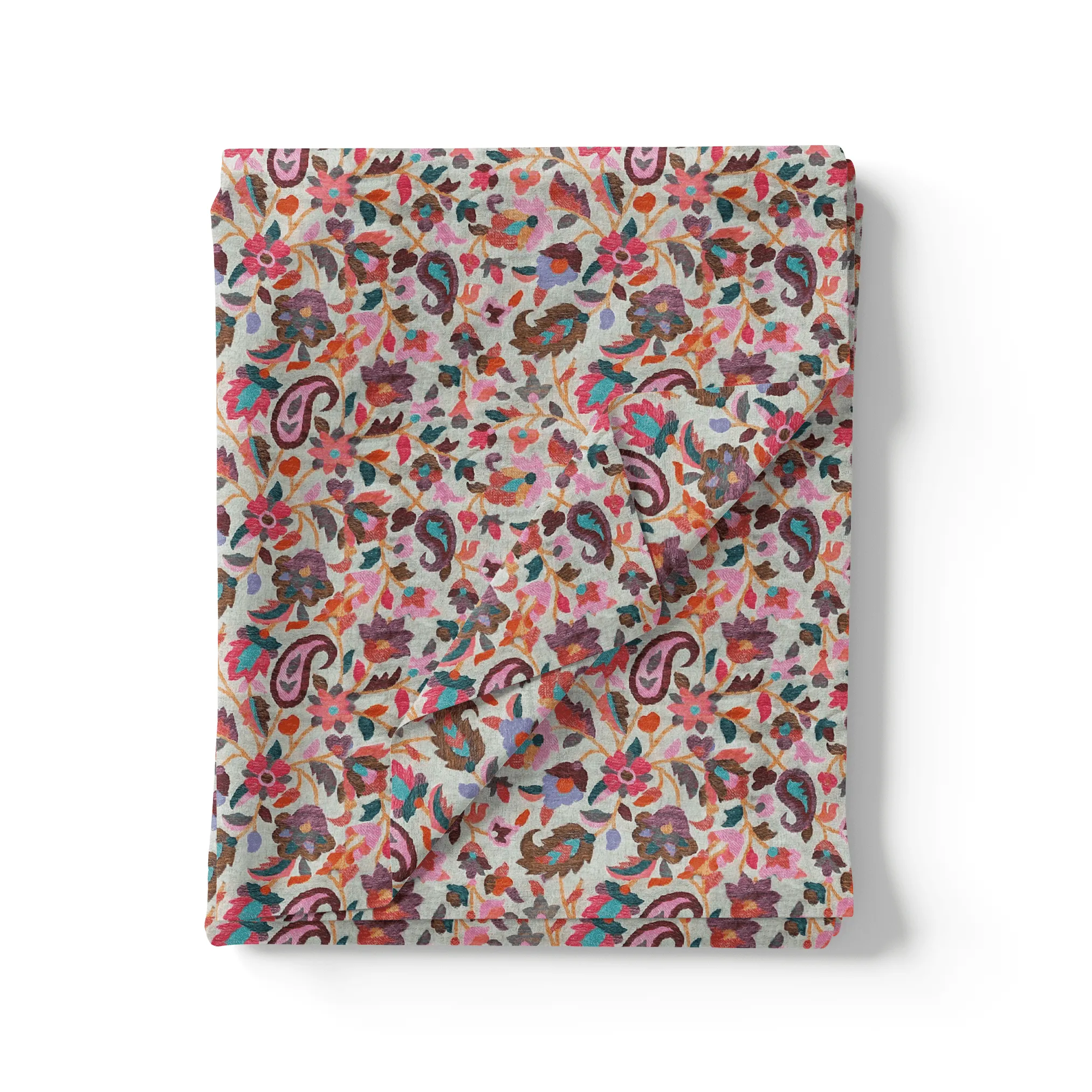 Paisley Multicolor Printed Pure Georgette Fabric