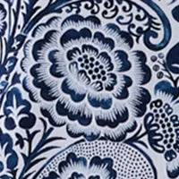 Pleated Drop Waist Paisley Mini Dress