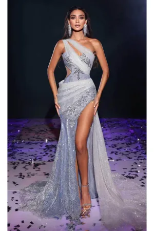 Portia and Scarlett PS23924 -long- Draped One Shoulder Evening Gown for Effortless Elegance