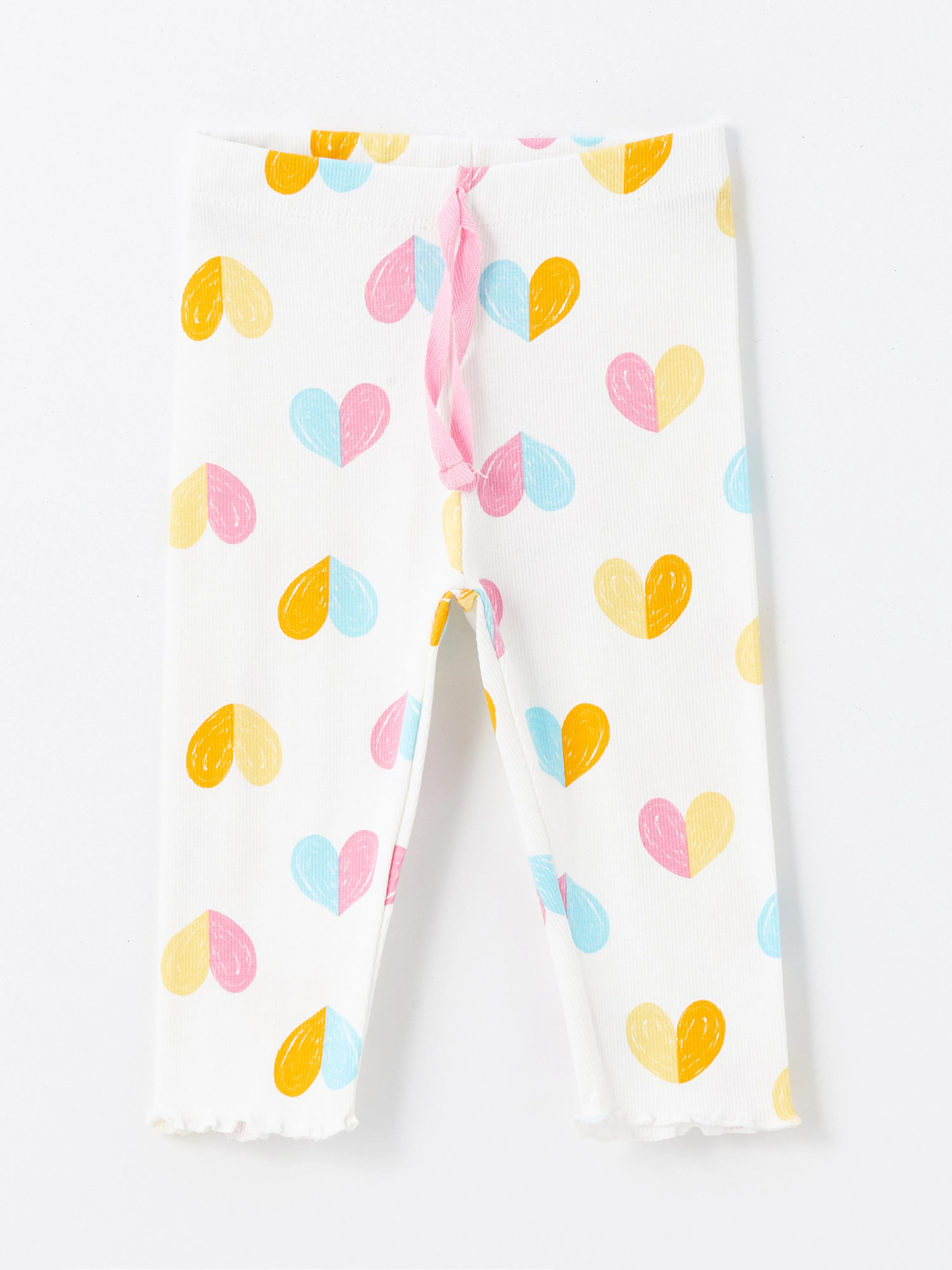Printed Baby Girl Tights with Elastic Waist