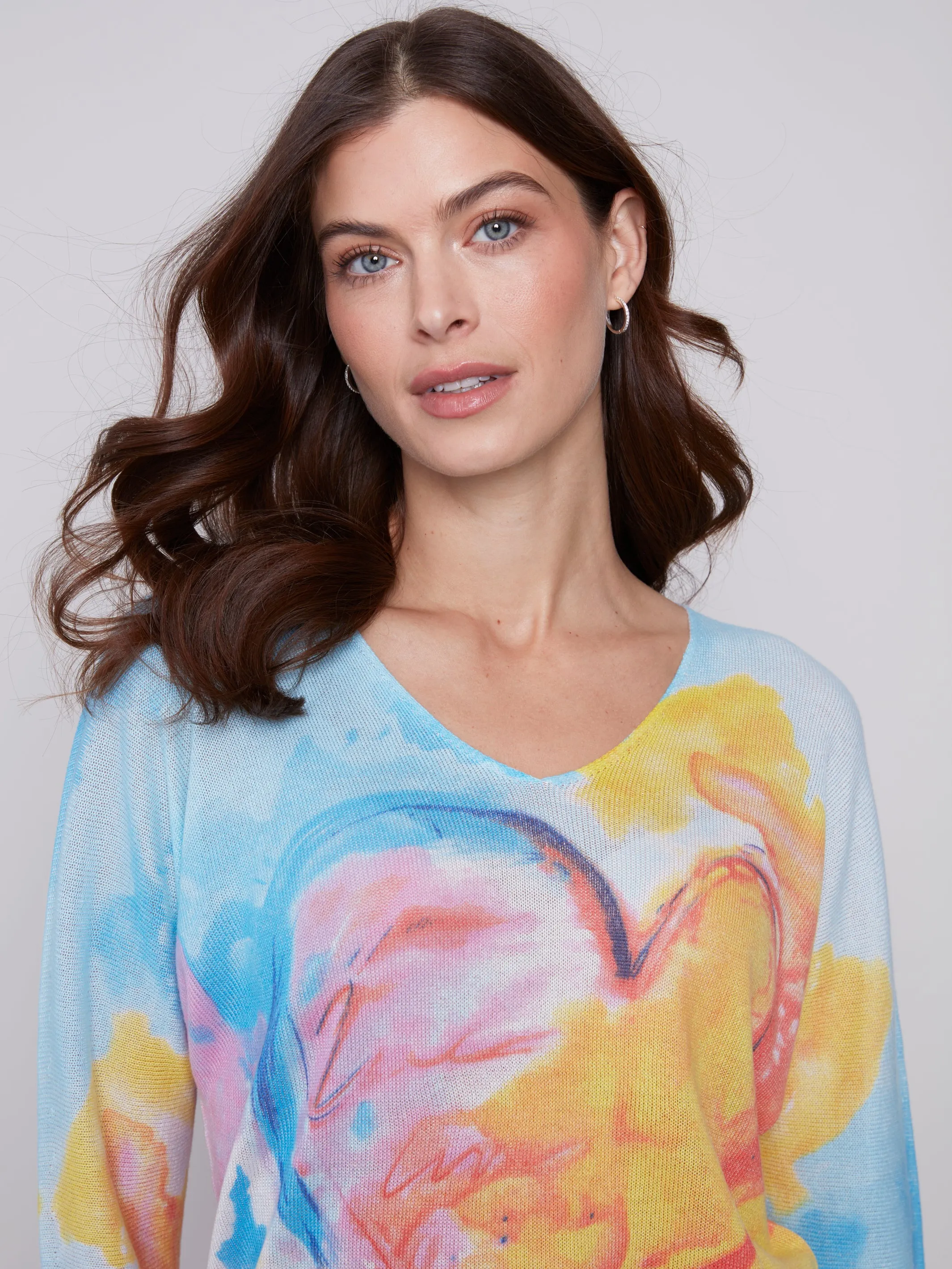 Printed Dolman Sweater