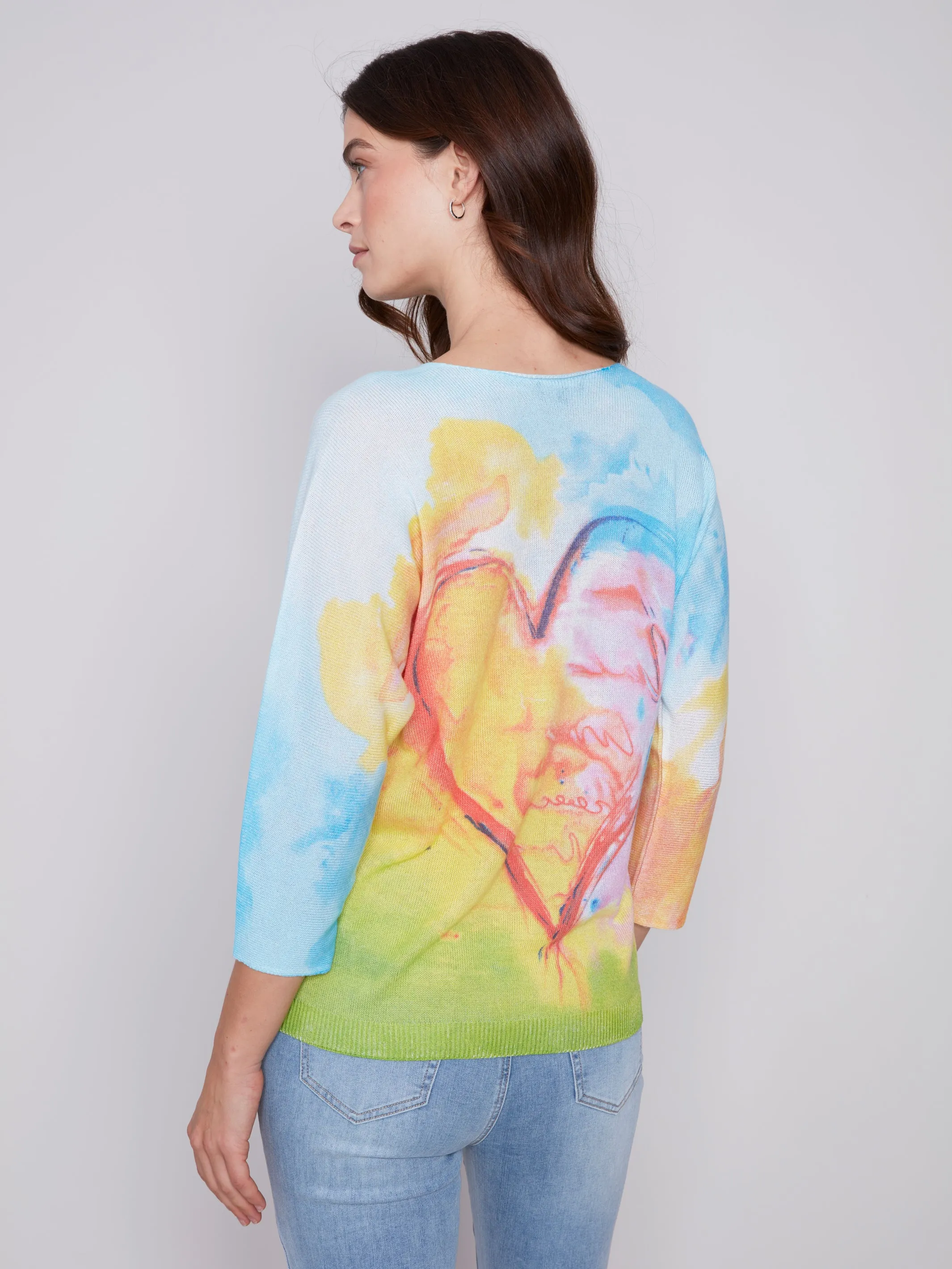 Printed Dolman Sweater