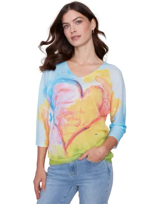 Printed Dolman Sweater