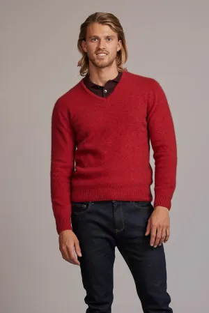 RACK STITCH V NECK JERSEY