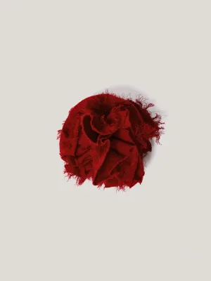 Ruffle Corsage Brooch | Red