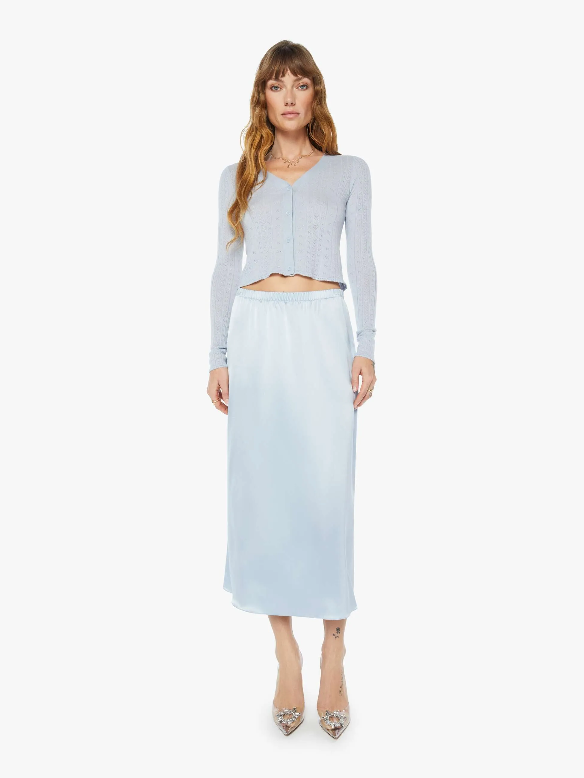 SABLYN Vincent Pointelle Knit Cardigan - Whisper