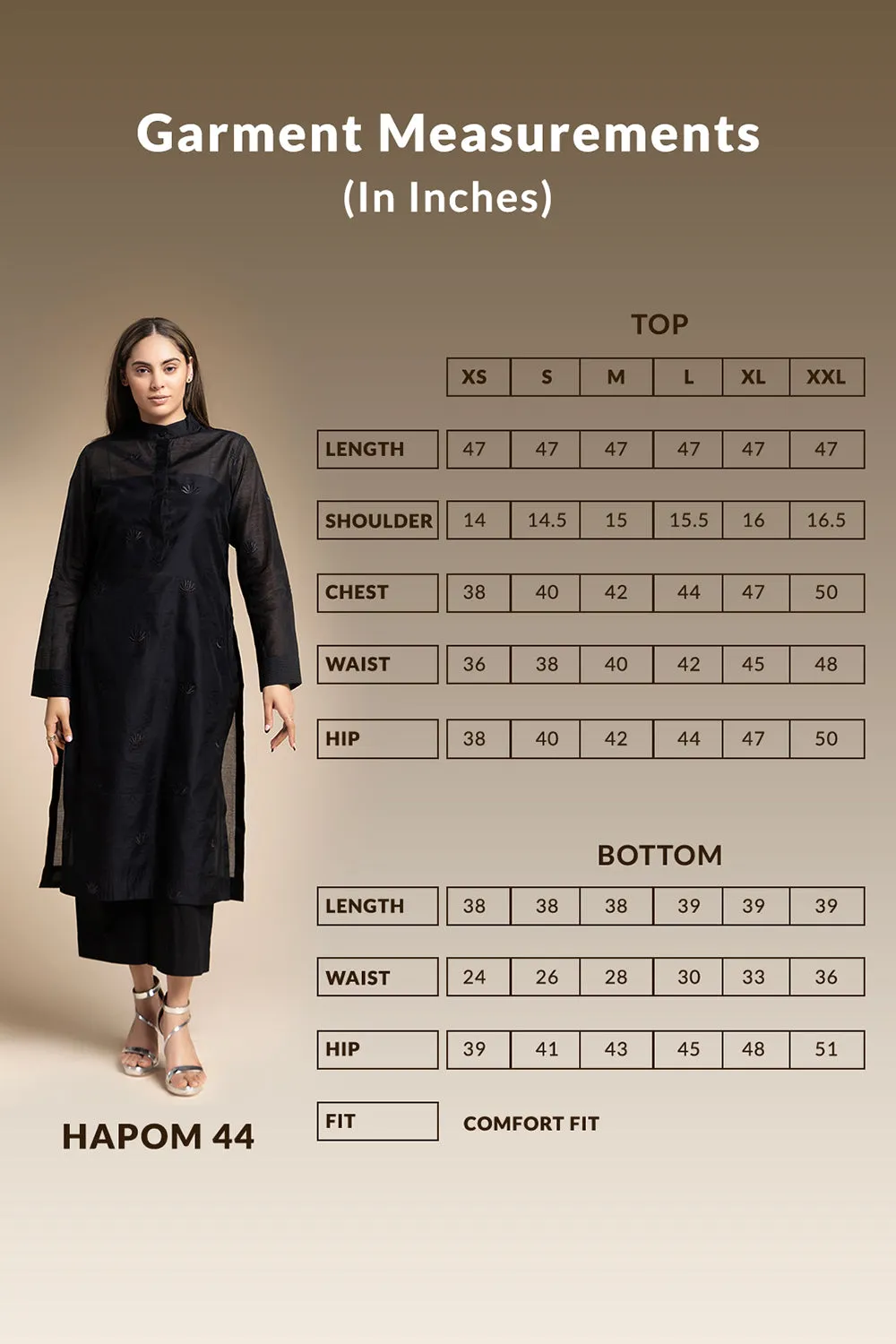 Sheer Tunic Set - Black