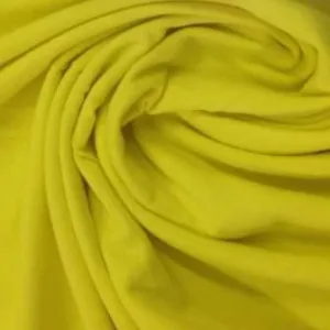 Sun Yellow Organic Cotton Rib Knit Fabric