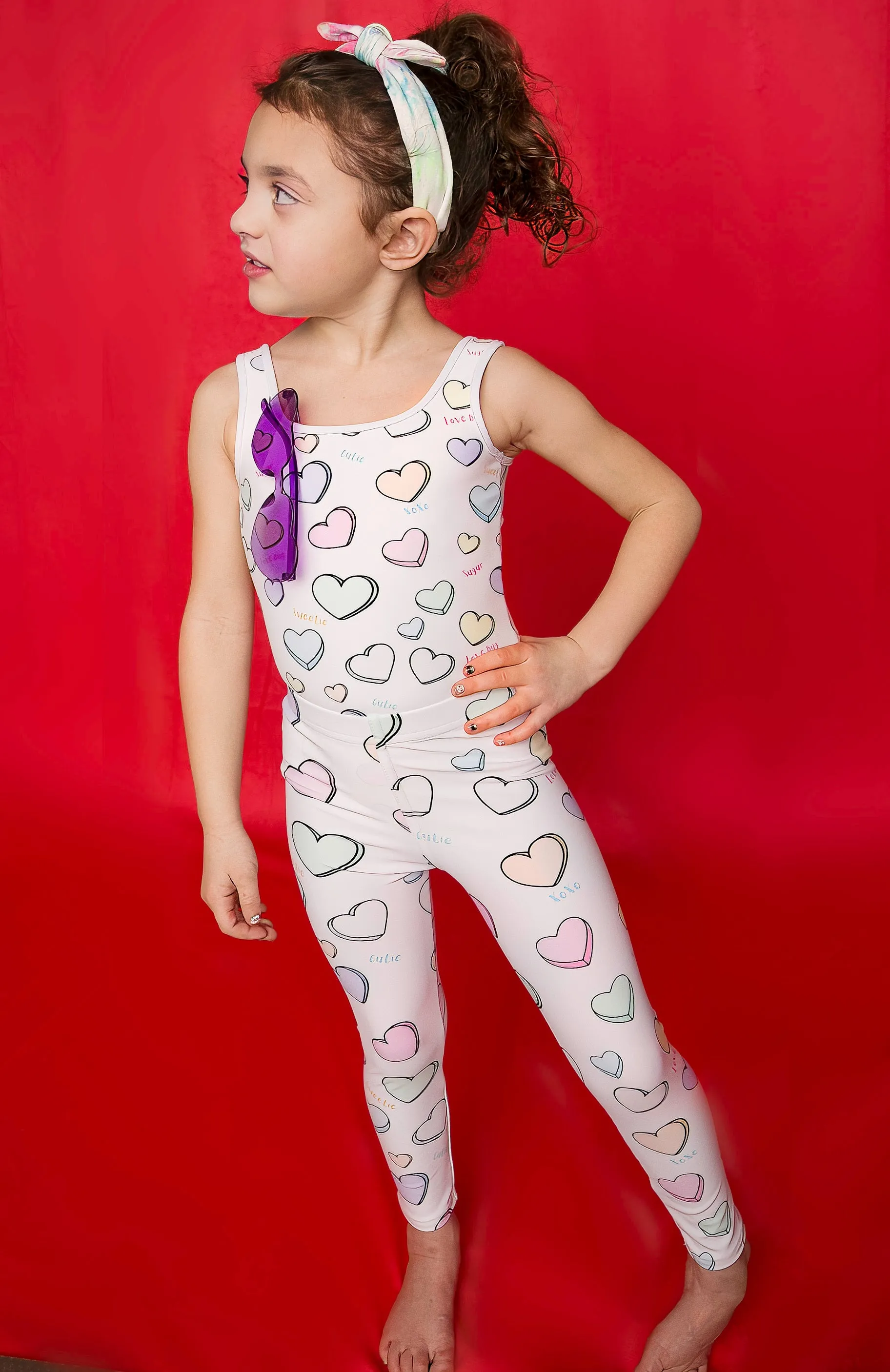 Super Sweet Girls Candy Heart Leggings