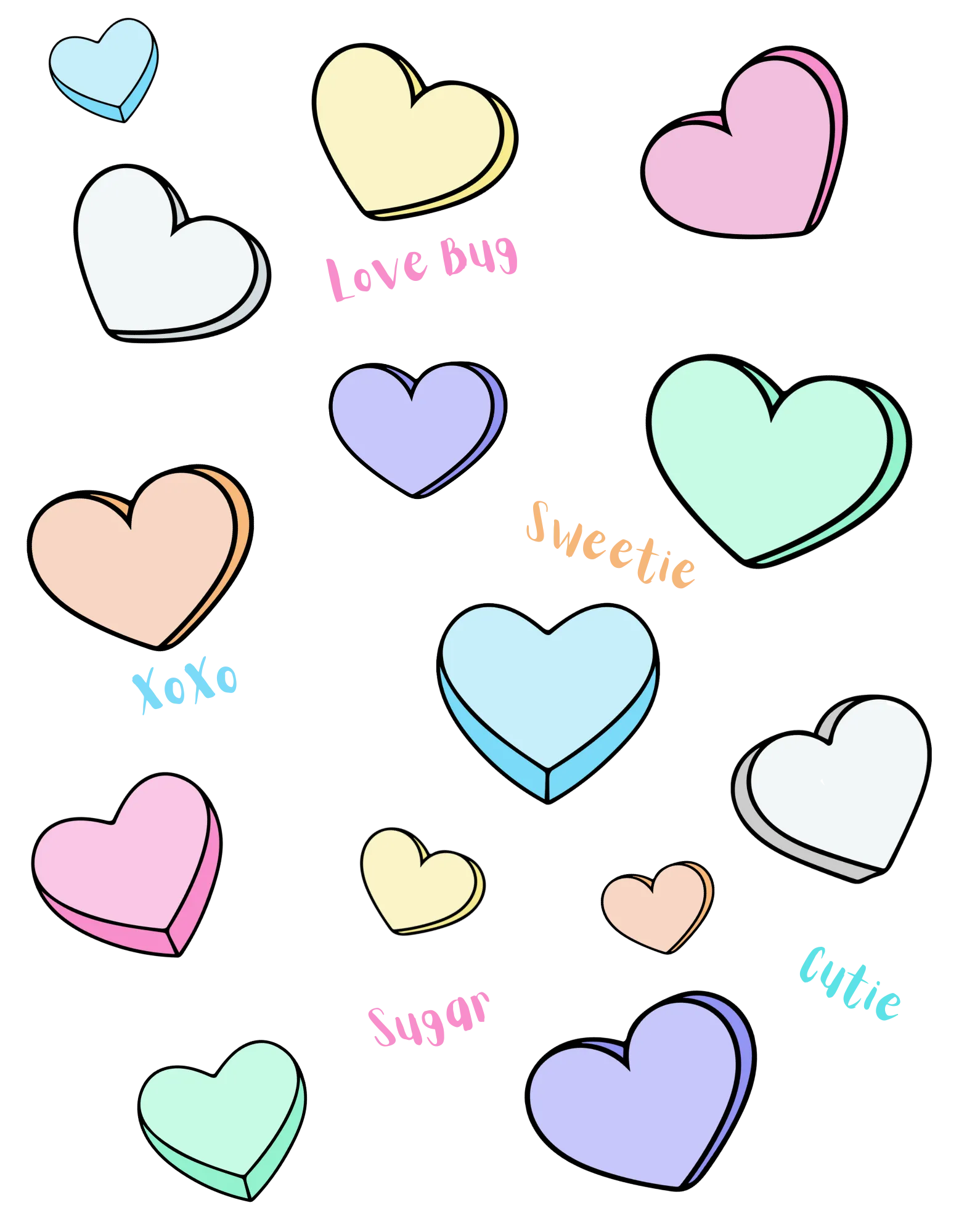 Super Sweet Girls Candy Heart Leggings