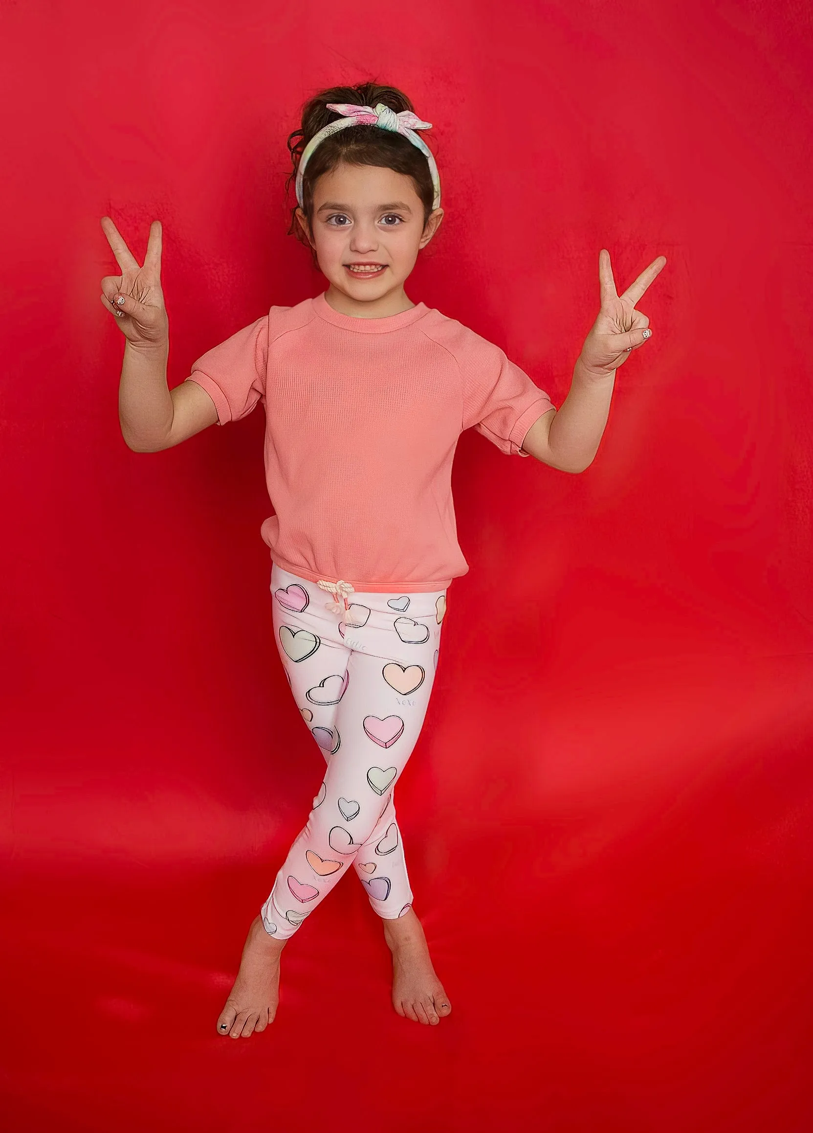 Super Sweet Girls Candy Heart Leggings
