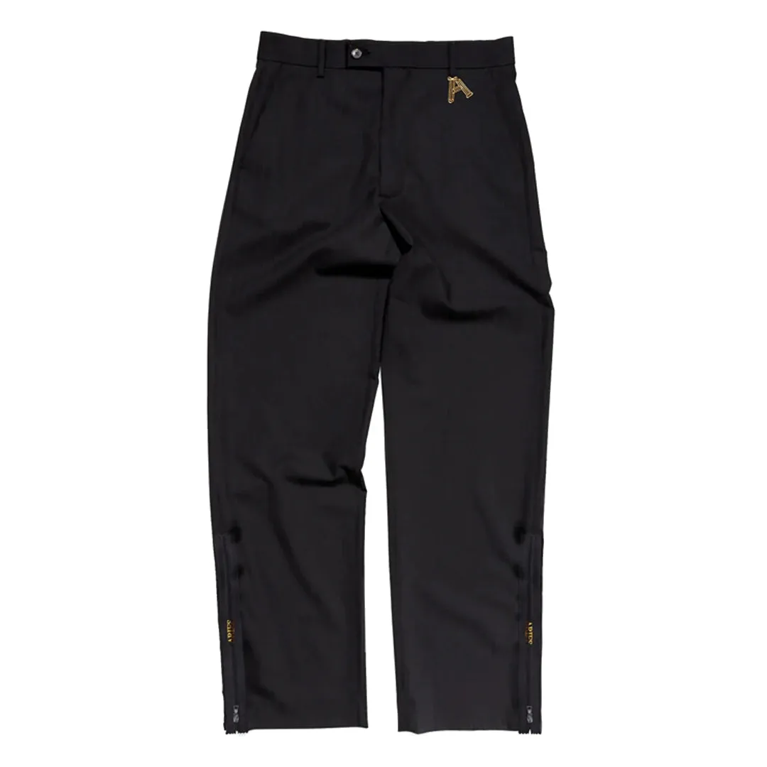 Tailored Trousers With Zips Black