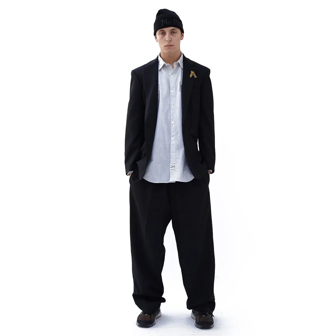 Tailored Trousers With Zips Black