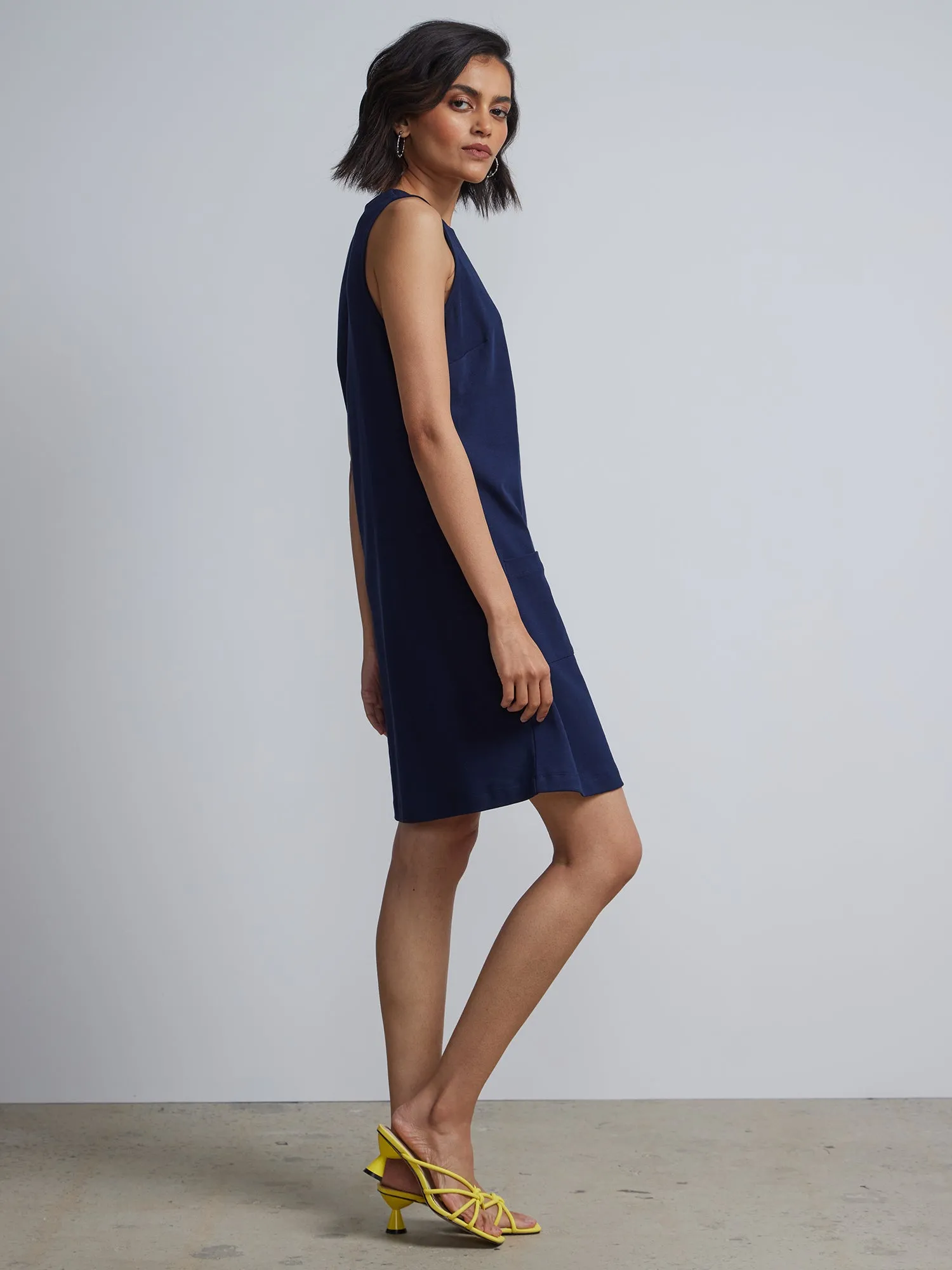 Tall Patch-Pocket Shift Dress - City Knits
