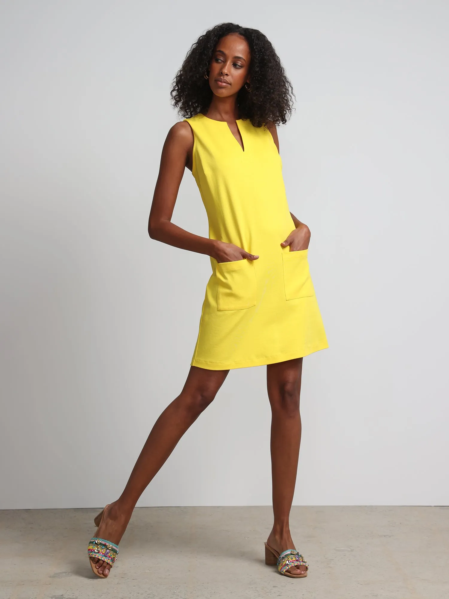 Tall Patch-Pocket Shift Dress - City Knits