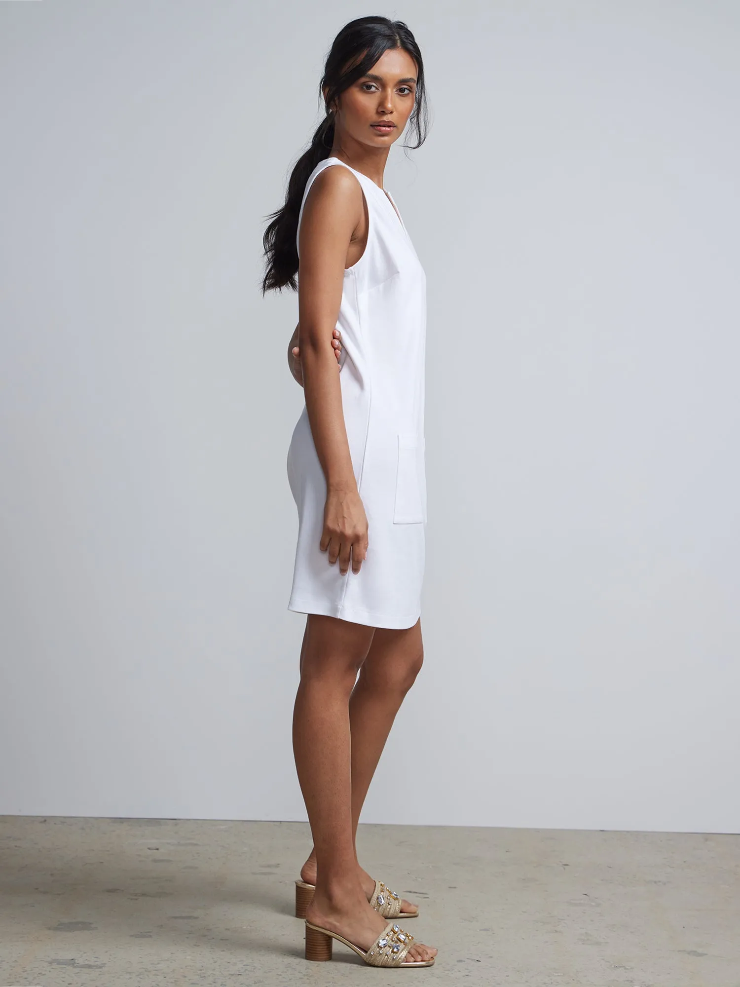 Tall Patch-Pocket Shift Dress - City Knits