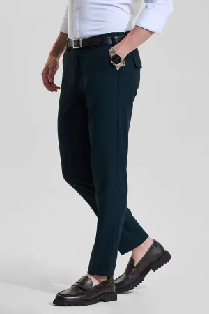 Teal Slim Fit Trousers