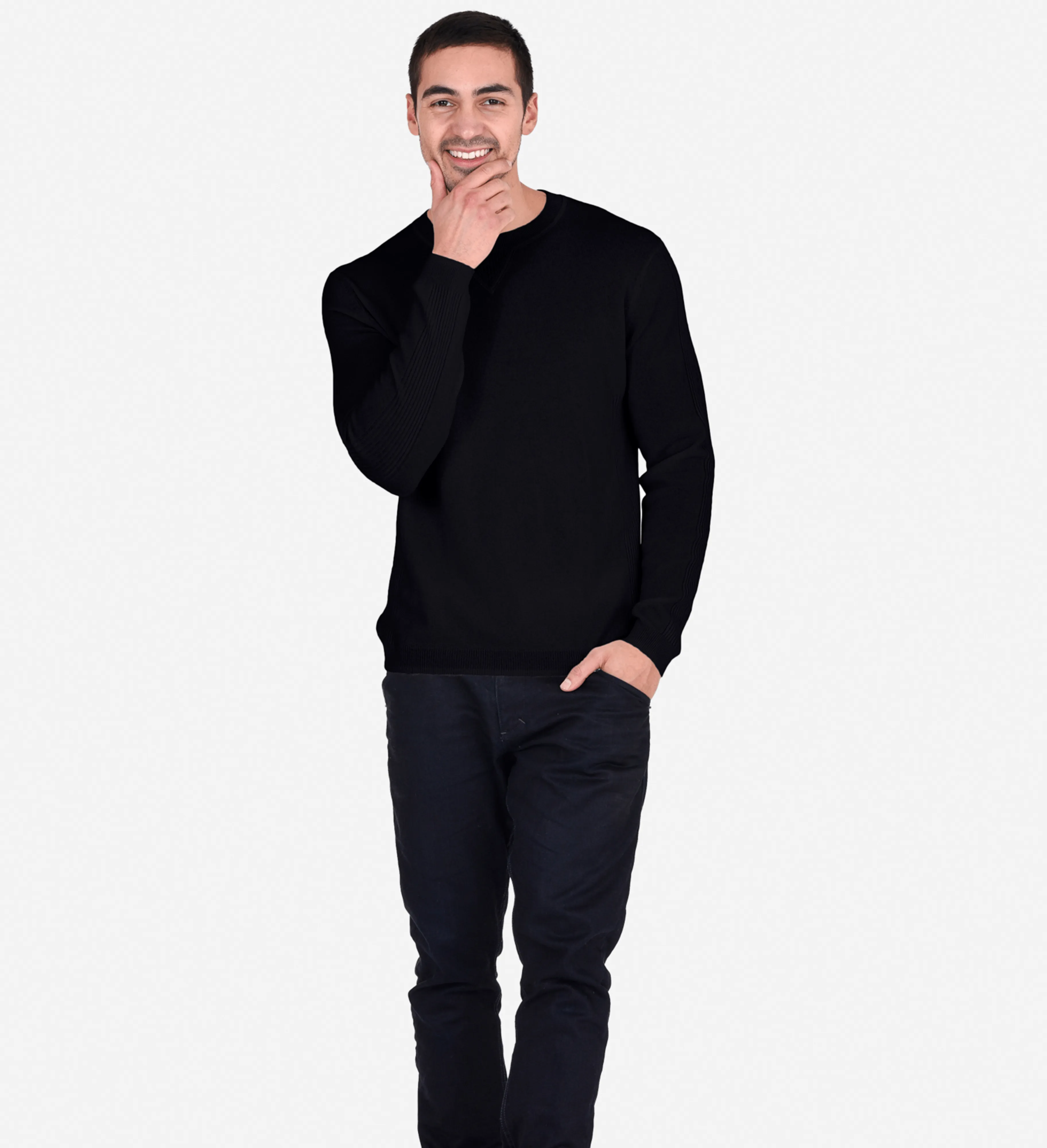 The Textured Cashmere Crewneck Sweater