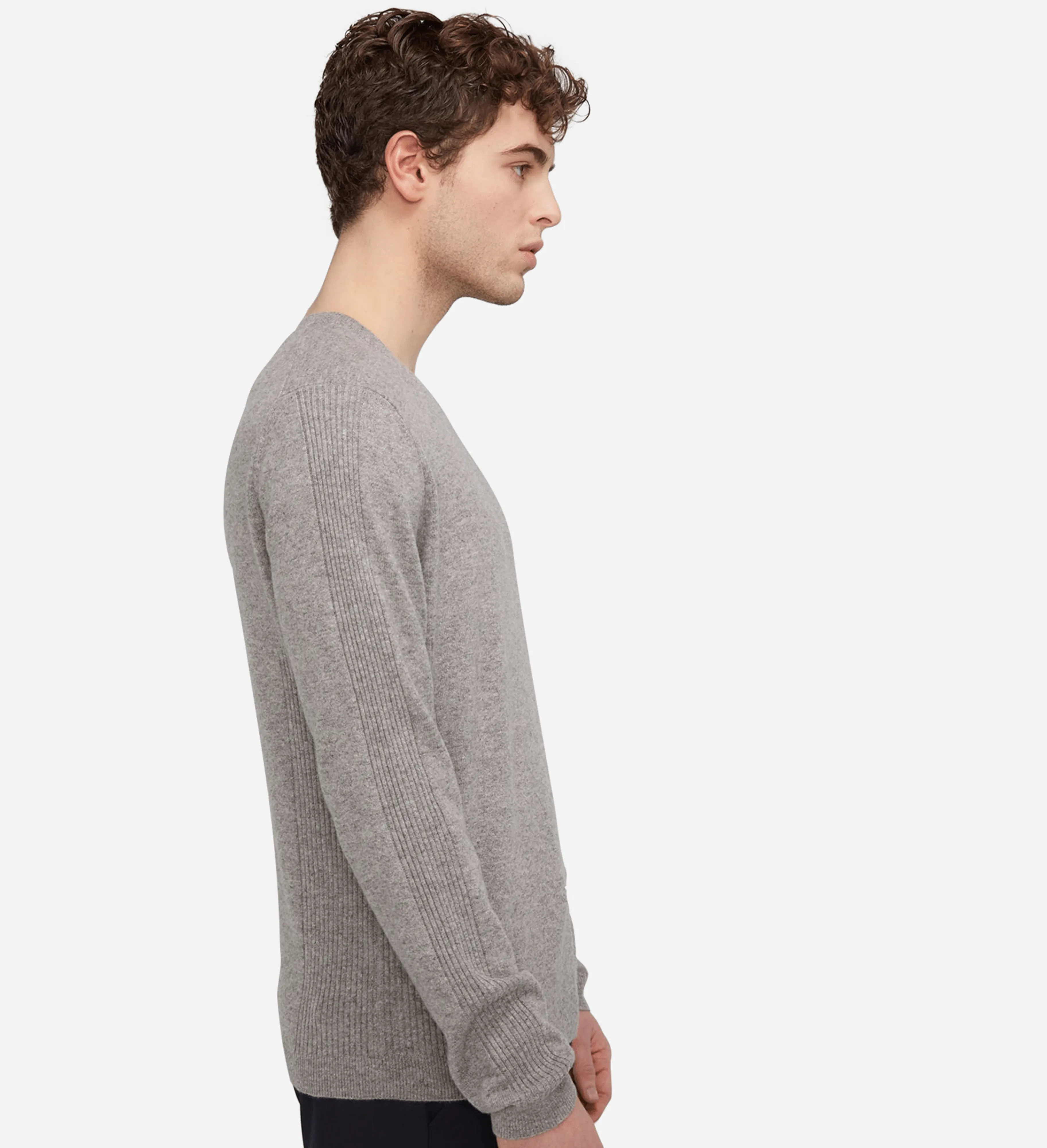 The Textured Cashmere Crewneck Sweater