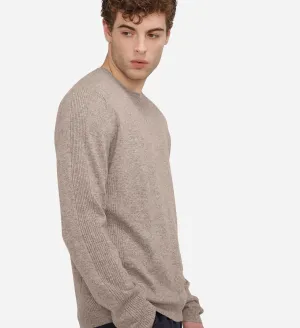 The Textured Cashmere Crewneck Sweater
