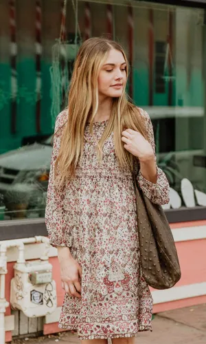Velvet by Graham & Spencer Ariana Printed Smocked Dress