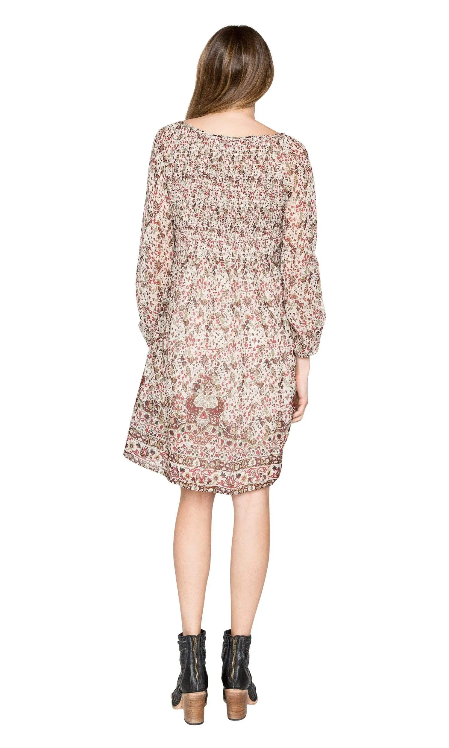 Velvet by Graham & Spencer Ariana Printed Smocked Dress