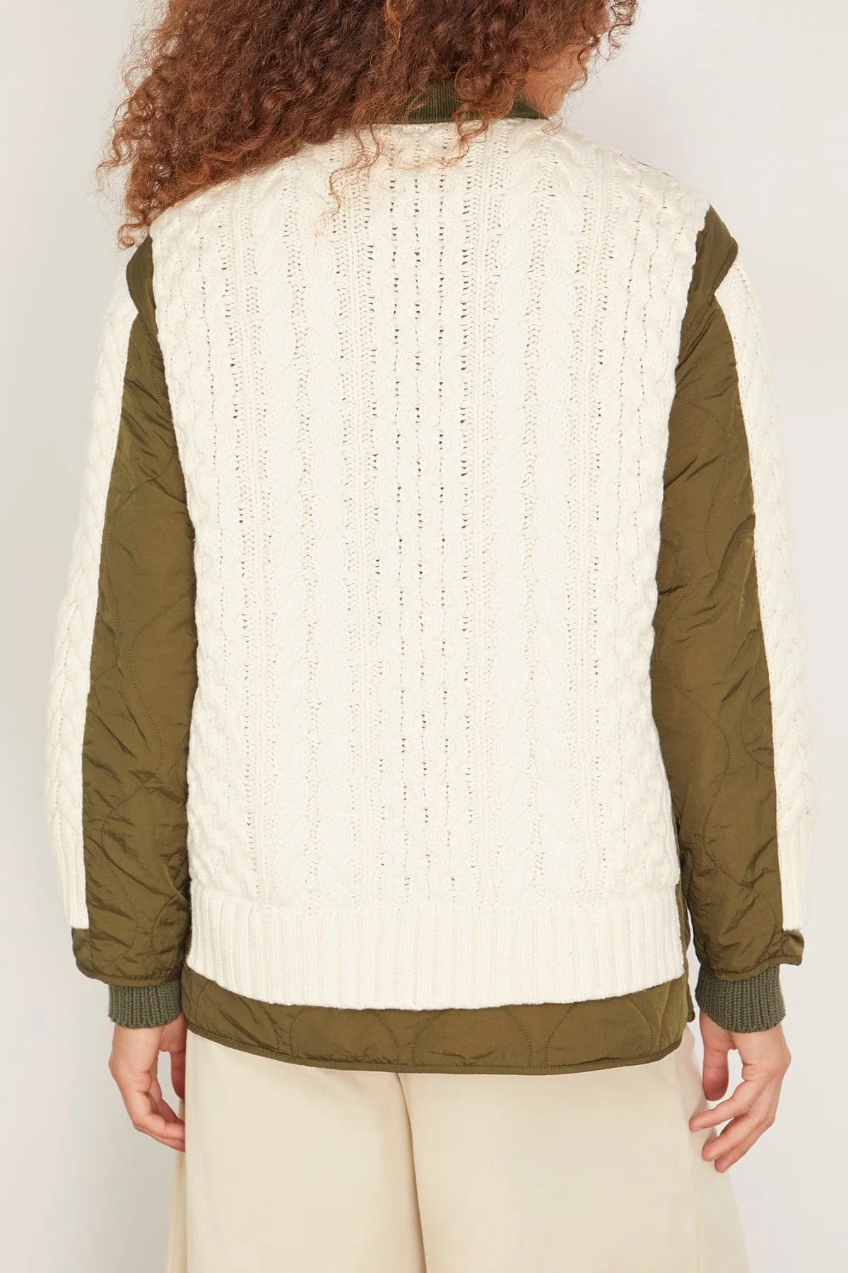 Winnie Mixed Media Jacket in Natural