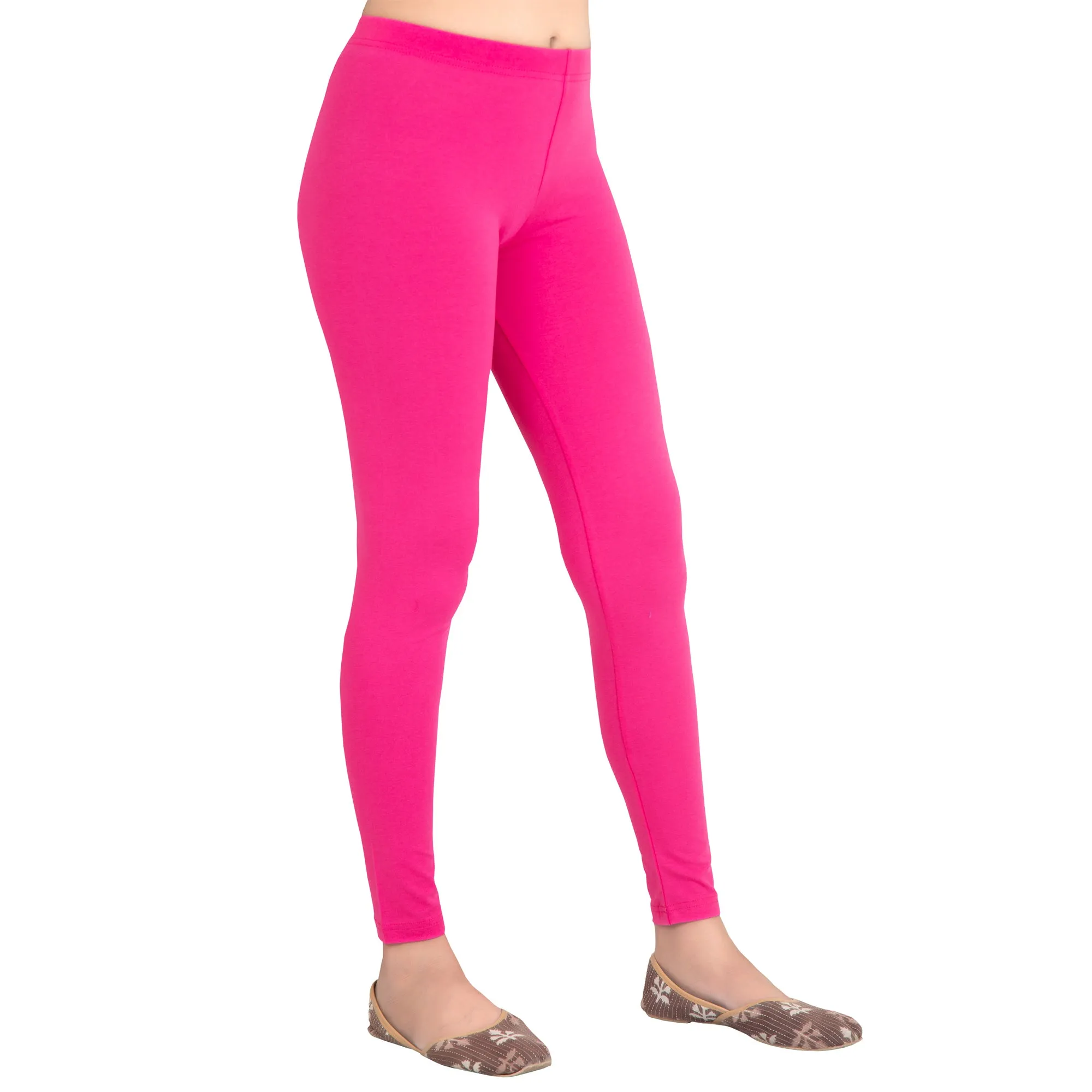 Women Dark Fuscia Breathable Long Length Legging